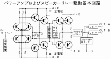 Power amplifier and relay drive basic circuit