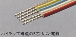 Five core ribbon cable with high-wrap structure