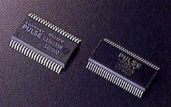 Pulse generator (left), IC chip for current pulse D/A converter (right)